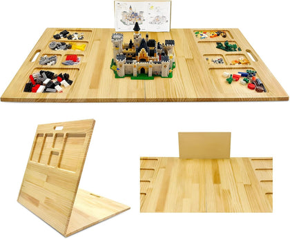 Building Baseplate Table with Storage, Large Activity Building Tray Board for Kids, Adults & Seniors