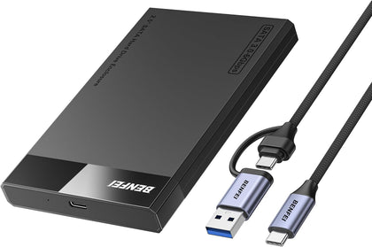 2.5 Inch SATA to USB Tool Free External Hard Drive Enclosure (6Gbps, Optimized for SSD, Support UASP SATA III)