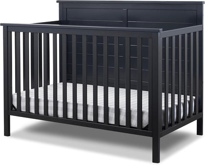 Furniture Ashley Crib, Classic 4-in-1 Convertible Pannel Crib, Baby Crib Made of Wood, Non-Toxic Finish, Wooden Baby