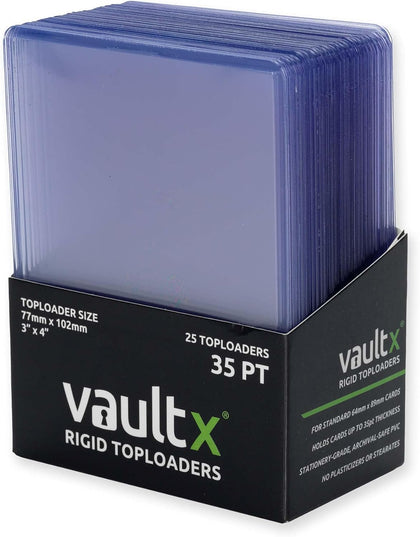 35pt Toploaders (25 Pack) 3" x 4" Rigid Card Holders for TCG | Protects & displays cards, 35pt rigid. Seamless