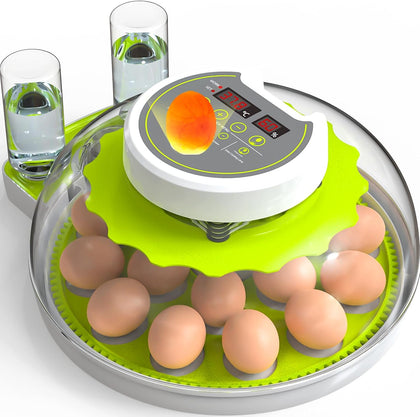 18/60 Egg Incubator with Humidity Display, Incubators for Hatching Eggs, Egg Candler, Automatic Egg Turner, Poultry