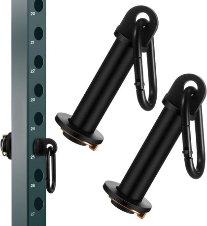 2 Pack Power Cage Squat Rack Home Gym Equipment Attachments Accessory Fits 3x3 Rack with 1" Hole for Power Strength