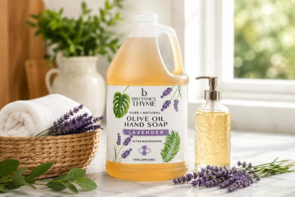 Brittanie's Organic Castile Liquid Olive Oil Soap Refill, Lavender 1 Gallon