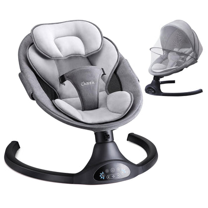 Baby Swing Infant Swing Electric Toddler Baby Rocker Portable for Newborn Boy Girl, 5 Sway Speeds with Remote