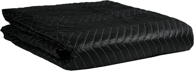 80"x72" Thick Moving Blanket, Heavy Duty Furniture Moving Pads, Quilted Packing Blankets, Black, 1 Count