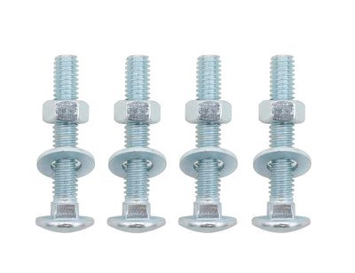 10 Sets Carriage Bolts Screws Assortment Kit, 5/16-18 x 2'' Round Head Square Neck Bolts (with Hex Nuts and Flat