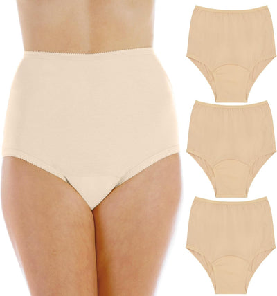 Women's Cotton Comfort Incontinence Panties for Bladder Control with Regular Absorbency - Reusable & Washable Leak