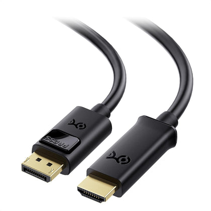 Unidirectional DisplayPort to HDMI Cable, DP to HDMI, 3ft | Gold-Plated, Display Port to HDTV/Monitor/Projector