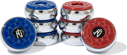 Shuffleboard Pucks, 2-1/8'' (53mm), Set of 8 Blue/Red.