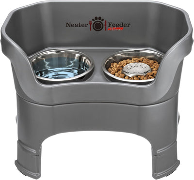 Neater Feeder Deluxe Mess-Proof Elevated Dog Bowls for Large Dogs (40+ lbs), 2 Height Adjustable (14.5” & 17.5”)