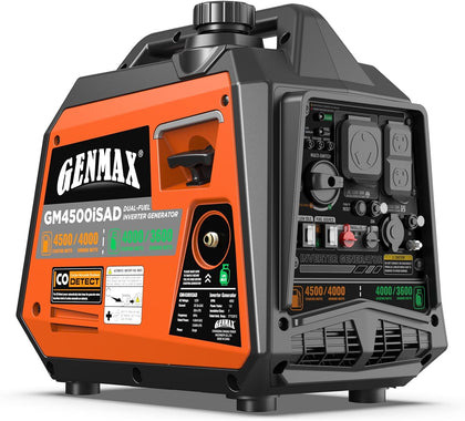 4500W Peak Dual-Fuel Silent Inverter Generator (2026 Model) - Ultra-Lightweight with CO Detector, EPA Compliant