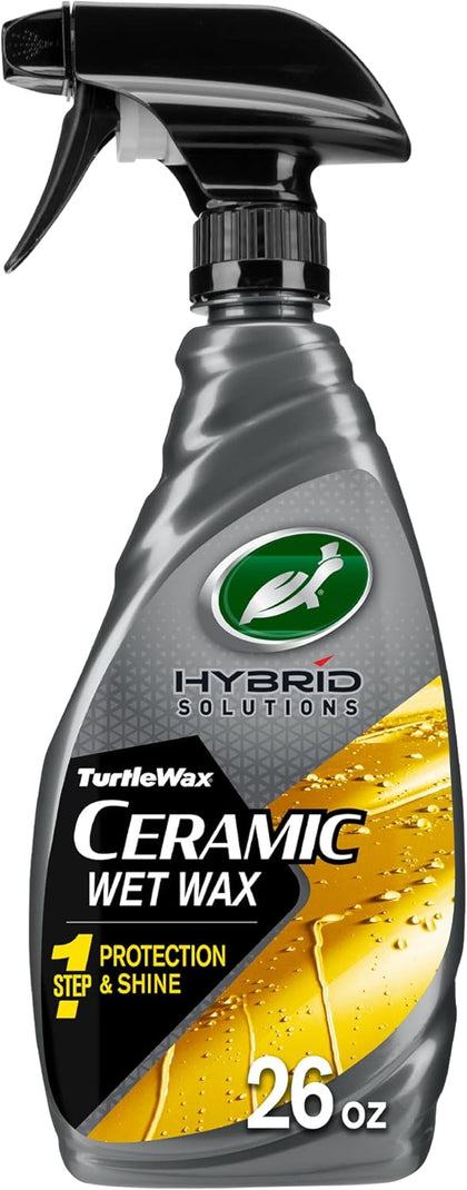 Hybrid Solutions Ceramic Wet Wax Spray, 26 oz. (Pack of 1) | 1-Step Car Wax for High Gloss Shine & Ceramic Coating