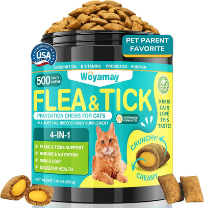 Flea and Tick Prevention for Cats, 500 Cat Flea Treatment Chews