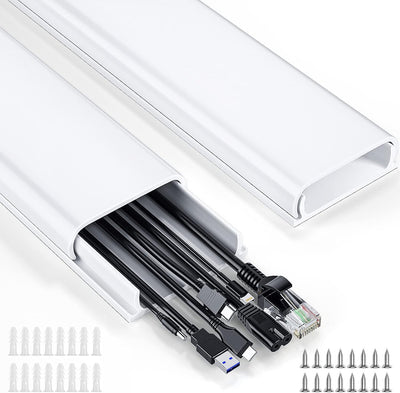Cord Hider, 62.8in Cord Covers for 6-8 Wires on Wall, Cable Hider Cable Management, Wire Hiders for TV on Wall, Wire