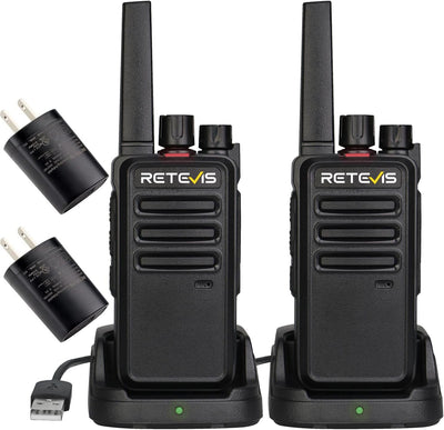 RT68 FRS Walkie Talkies for Adults Long Range (2 Pack) | for Hiking Camping, Splash-Proof & Weather-Resistant 2 Way