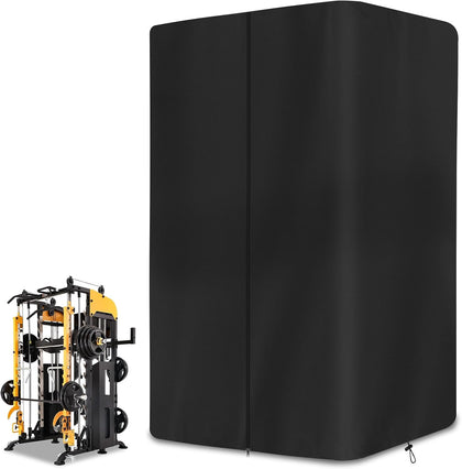 Gym Rack Cover Squat Rack Cover, Heavy-Duty 600D Oxford Power Cage Cover with Zipper, Waterproof Dustproof UV