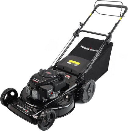 22-Inch Self Propelled Gas Lawn Mower, 170cc 4-Cycle OHV Engine, 3-in-1 Mulch/Bag/Rear Discharge, 6 Cutting Heights