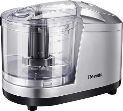 1.5-Cup Electric Food Chopper, 100W Mini Food Processor Meat Grinder | One-Touch, Mix, Chop, Mince and Blend