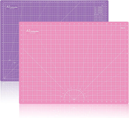 18"x24" Thickened Self Healing Cutting Mat, A2 Rotary Cutting Sewing Mat for Crafts, Double Sided 5-Ply Table Cutting
