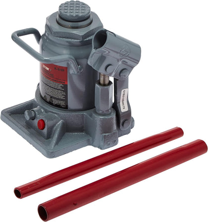 B-S12D Grey Hydraulic Bottle Jack - 12 Ton Capacity