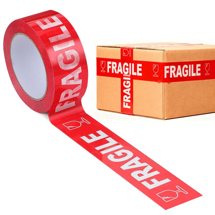 1 Roll Fragile Warning Tape Packing Tape for Moving Boxes Shipping Fragile Care Packing
