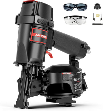 CN45N Pneumatic Roofing Nailer – Professional Heavy-Duty Roofing Nail Gun for 15 Degree 3/4″–1-3/4″ Coil Nails on