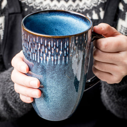 Large Ceramics Coffee Mugs,21 OZ,Large Handle Design,Extra Large Tea and Coffee Cup for Office and Home,Microwave And