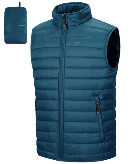 Men's Packable Insulated Golf Puffer Vest Outerwear Lightweight