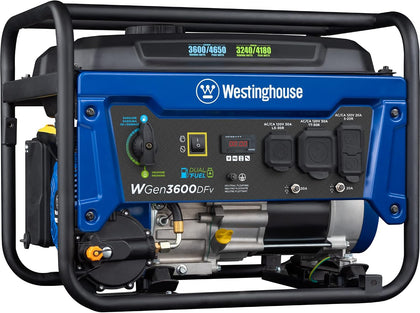 4650 Peak Watt Dual Fuel Portable Generator, RV Ready 30A Outlet, Gas & Propane Powered