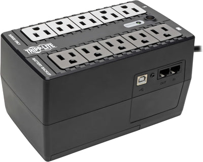 Eaton Tripp Lite INTERNET550U 550VA UPS 300W Battery Backup Surge Protector | 10 Outlets, Replaceable Battery, 5ft
