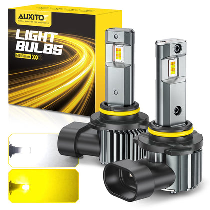9005 Switchback Light Bulbs, 50000LM 6500K Cool White&3000K Amber Yellow