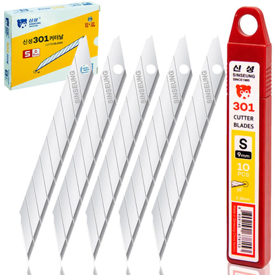 Utility Knife Blades 30 Degree 9mm 100PCS Box Cutter Snap Off Blades Carbon Steel Razor Refills for Window Tinting