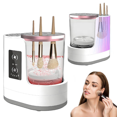 2026 New Makeup Brush Washer Machine,Abnaok 3 in 1 Electric Makeup Brush Cleaner and Dryer for Women,Automatic Makeup