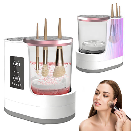 2026 New Makeup Brush Washer Machine,Abnaok 3 in 1 Electric Makeup Brush Cleaner and Dryer for Women,Automatic Makeup