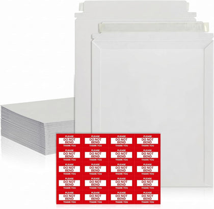 Stay Flat Rigid Mailers – 12.75" x 15", 25 Mailing Envelopes | Self Seal, Suitable for 9x12, 12x15, 11x14, 10x13 and