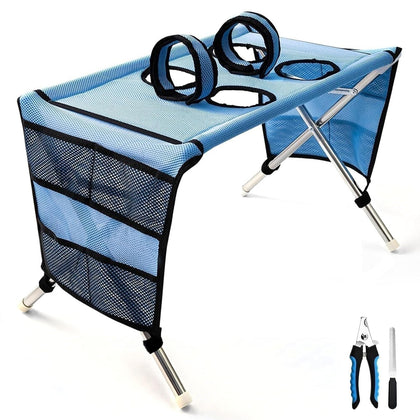 Foldable Grooming Hammock With Stand For Small Dogs & Cats,Dog Hanging Harness For Nail Trimming、Bathing,Ideal For