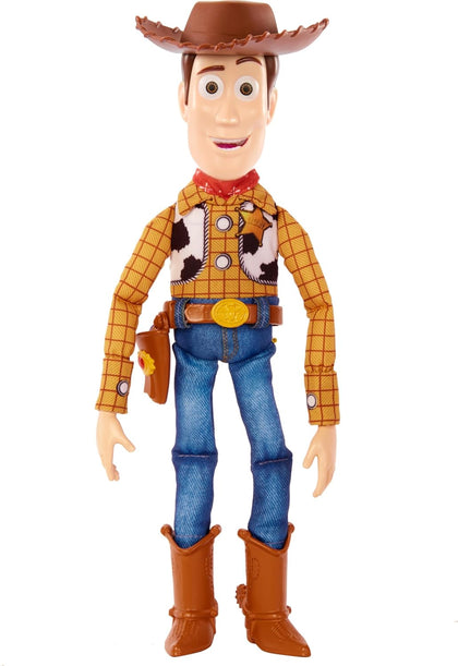 Disney Pixar Toy Story Talking Woody Action Figure & Accessory, Roundup Fun 12-inch Collectible with 30+ Sounds &