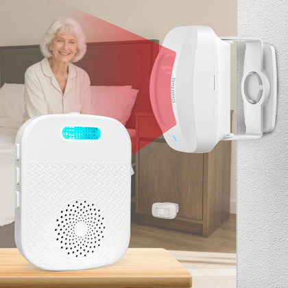 Bed Alarms for Elderly/Dementia Patients who Wander, Portable Pager & Sensor with Vibration and Silent Alert