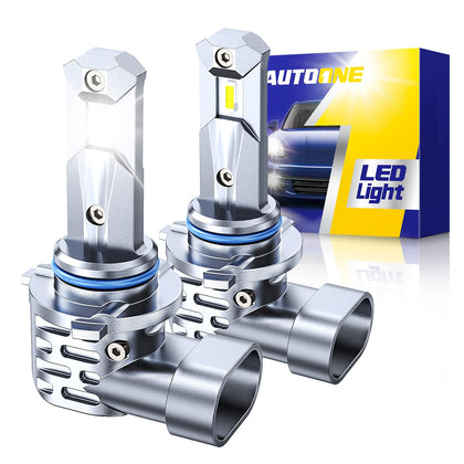 HB3 9005 LED Light Bulbs White, 6000K Super Bright, Fanless Mini Size, Plug and Play, Pack of 2