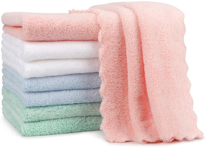 Burp Cloths, Super Soft & Highly Absorbent Coral Fleece, 20 x 10 Inch Gentle & Large Burp Rugs for Baby Sensitive