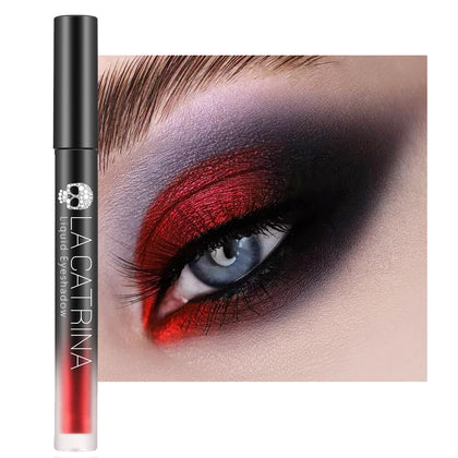 Liquid Red Metallic Eyeshadow - Pigmented True Red Sparkle Goth Eyeshadow for Blue Eyes, Long Lasting Waterproof