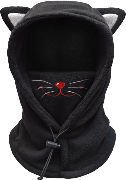 Kids Winter Hat Balaclava, Fleece Cold-Weather Hood for Boys & Girls School and Outdoor Snow Play