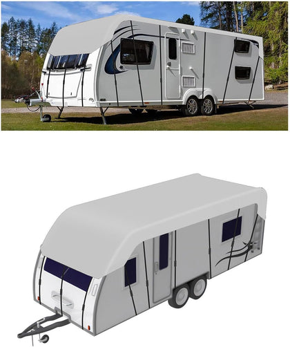 Rv Covers 210D Durable Oxford Travel Trailer Cover Wind, Rain and Snow Proof roof Cover Waterproof Class C Rv