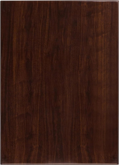 30" x 42" Rectangular High-Gloss Walnut Resin Table Top