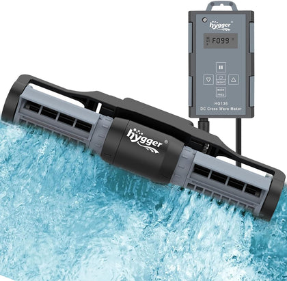 Aquarium Gyre Wave Maker 1850GPH for 40-125 Gallon Fish Tank Cross-Flow Pump Adjustable Aquarium Water Circulation