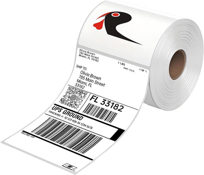 500 4x6 Direct Thermal Shipping Labels Roll, Commercial Grade | 4x6 Thermal Labels Roll, Self Adhesive, Compatible
