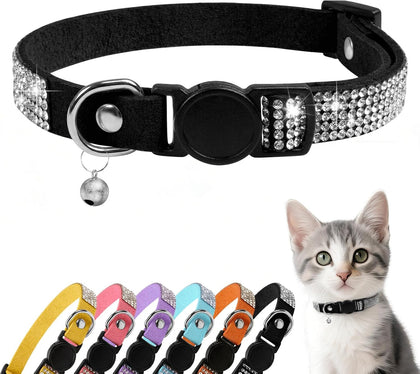 Rhinestone Cat Collar Breakaway (Black)