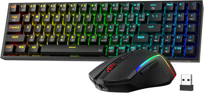 S136 Combo, K628 PRO 75% Wireless Gaming Keyboard + 7200 DPI Mouse