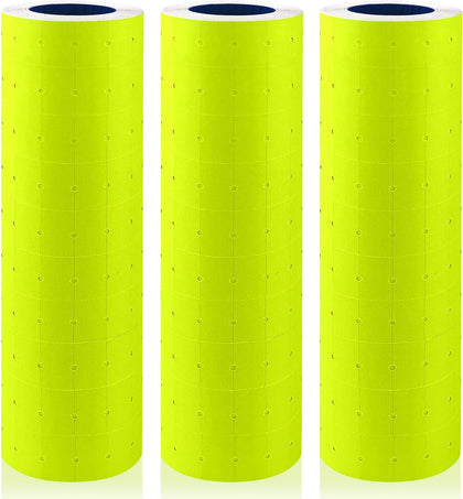 30 Rolls 15000 Price Gun Labels for Mx-5500 White Price Marker Stickers, Super Sticky Label Paper Tag Labels (Yellow)
