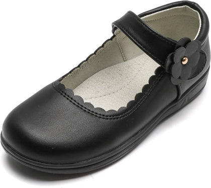 Girls Mary Jane Flats School Uniform Shoes Strap Dress Shoes (Toddler/Little Kid/Big Kid)